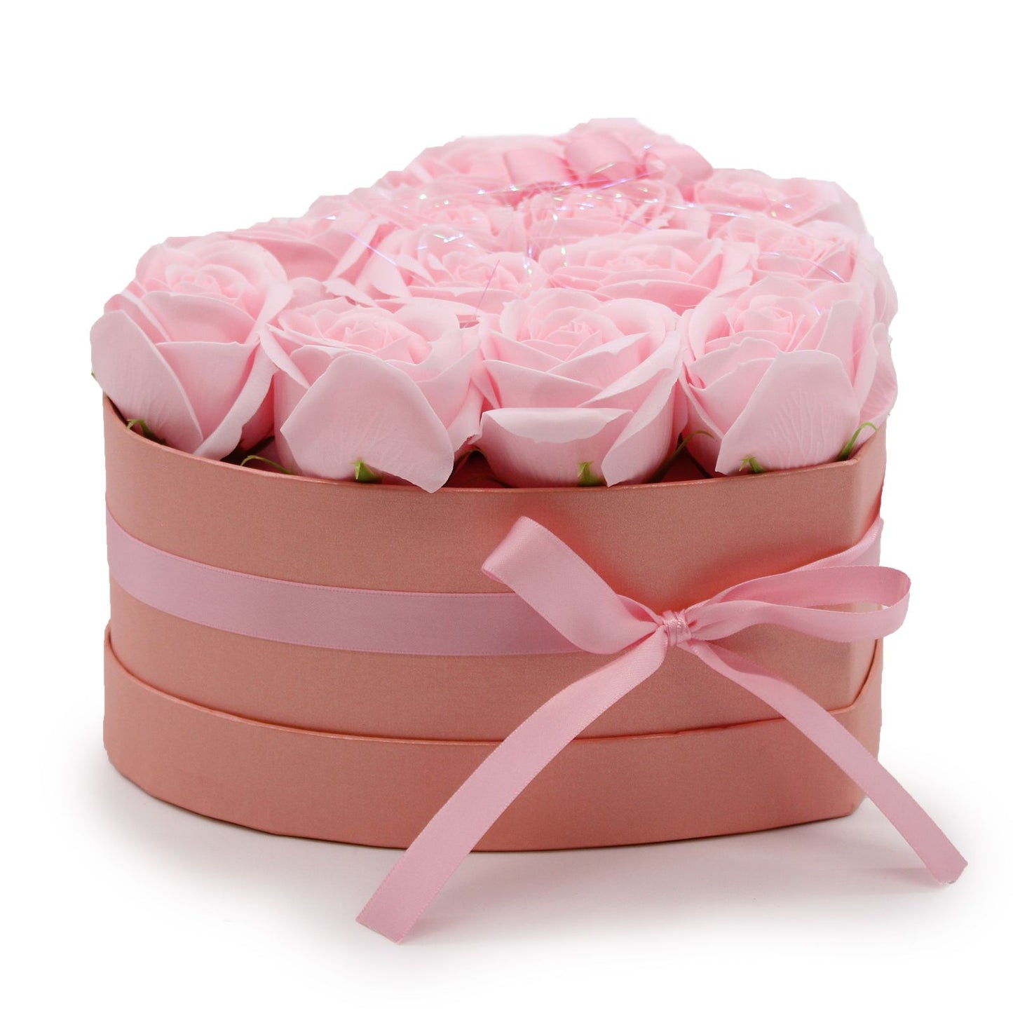 Caja de Regalo - Flor de Jabón 13 Rosas Rosas - corazon