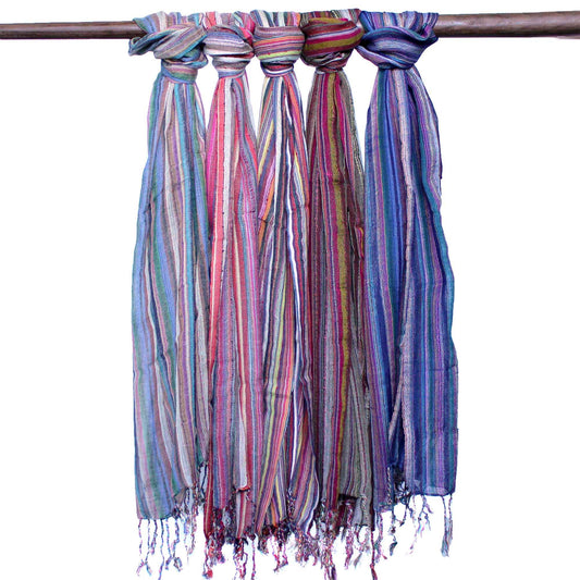 Bufandas bohemias indias - 50x180cm - Púrpuras al azar